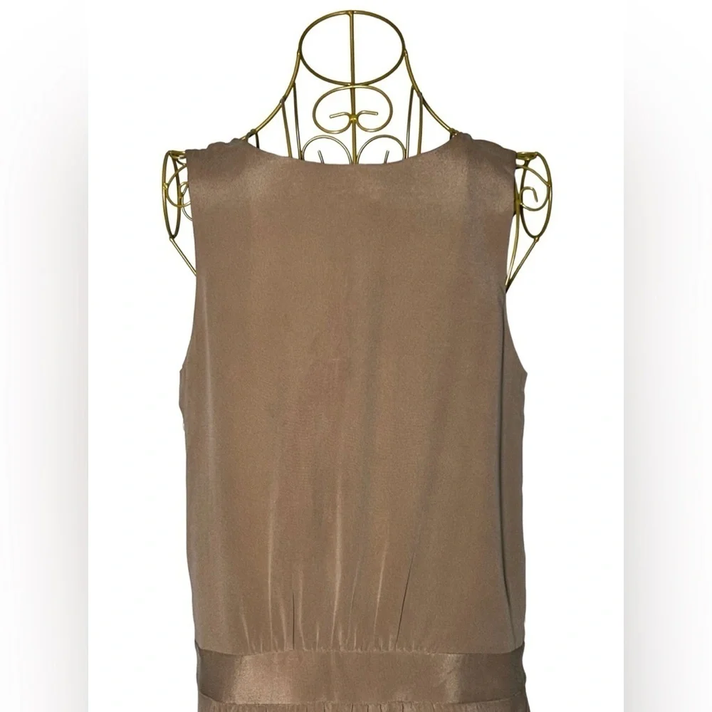 J. Crew Taupe Wrap-Style Sleeveless Dress